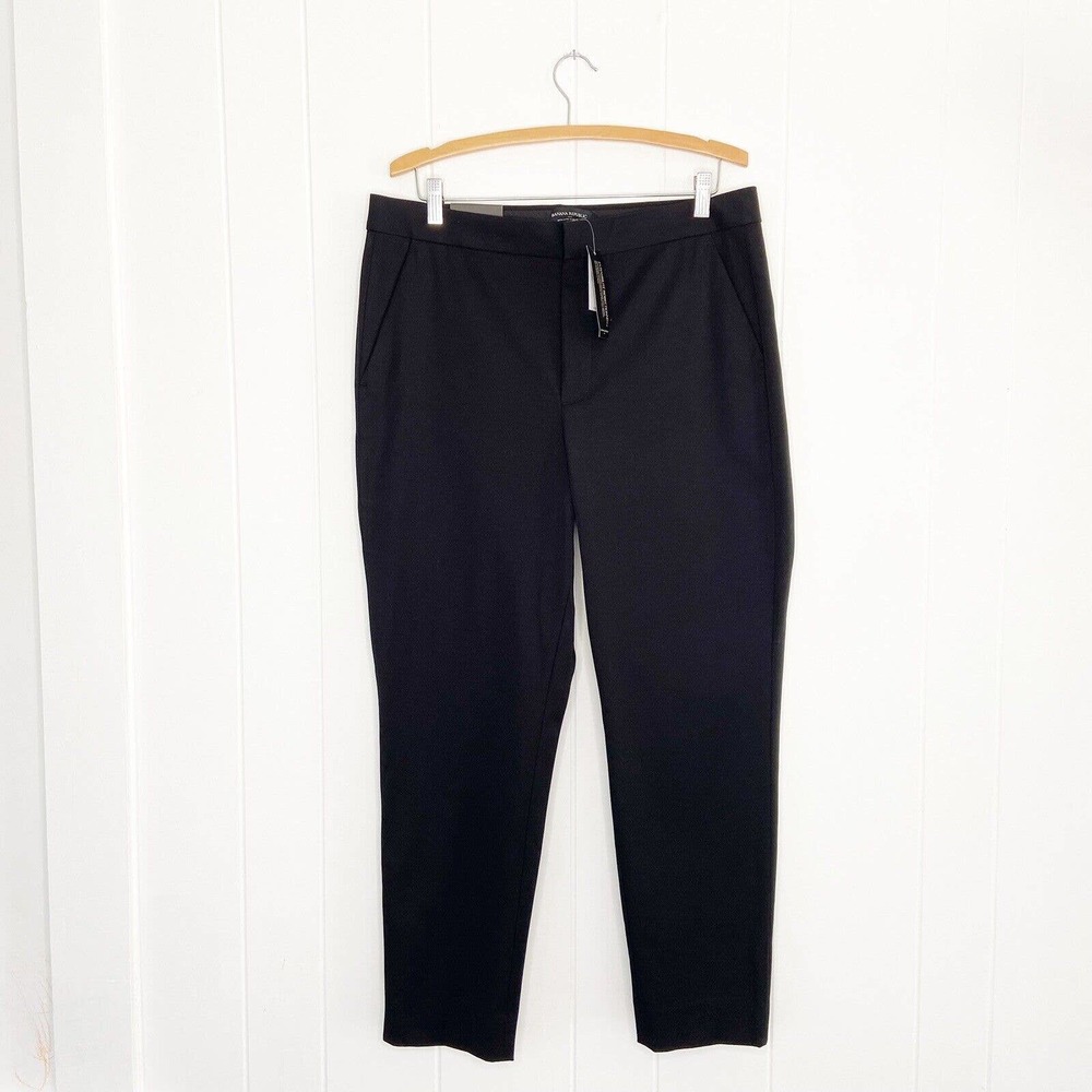 NWT Banana Republic High-Rise Slim Ankle Trouser Pant in Black - Women’s Size 14